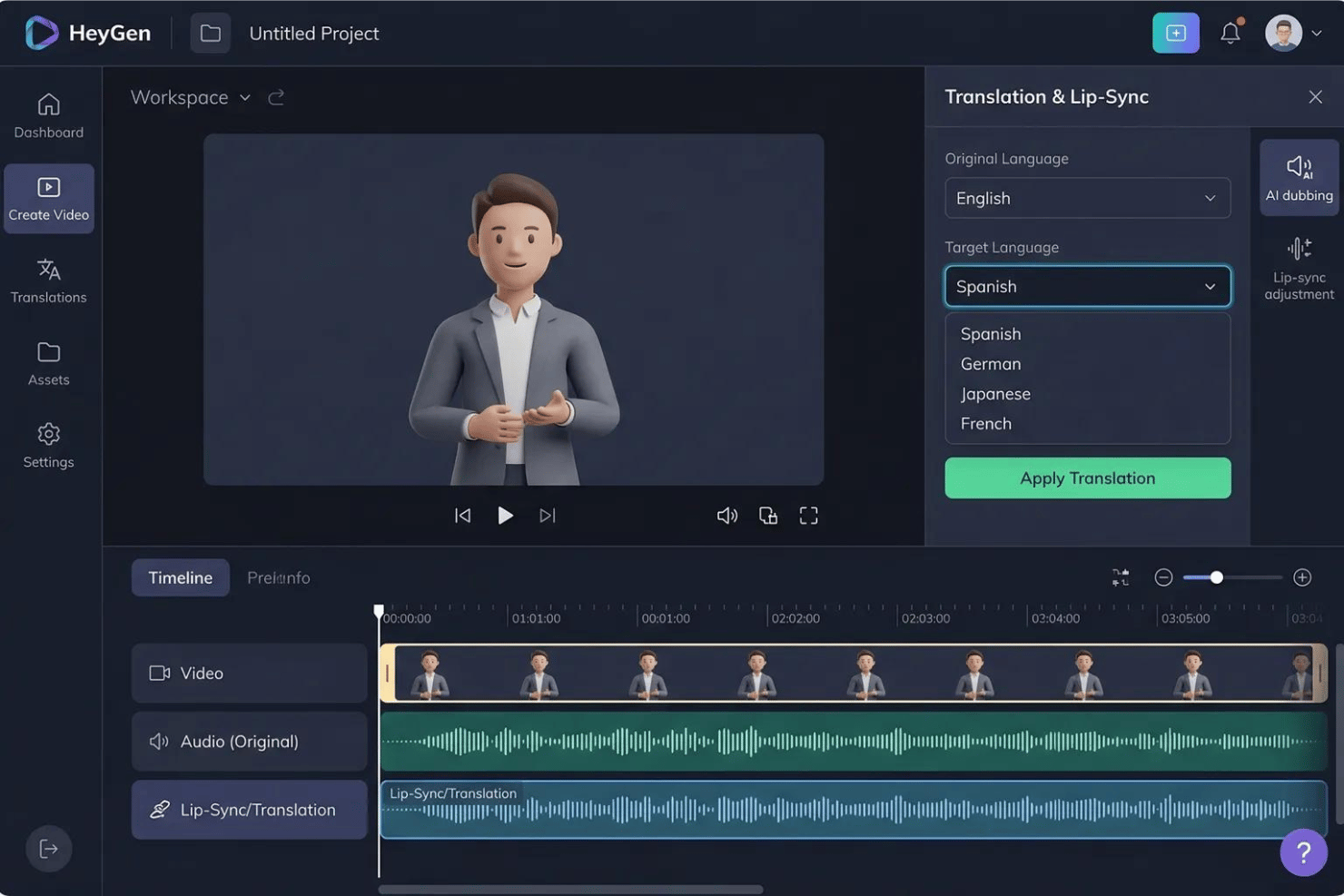 HeyGen screenshot - 10 Meilleurs Logiciels de Personnalisation Vidéo en 2026