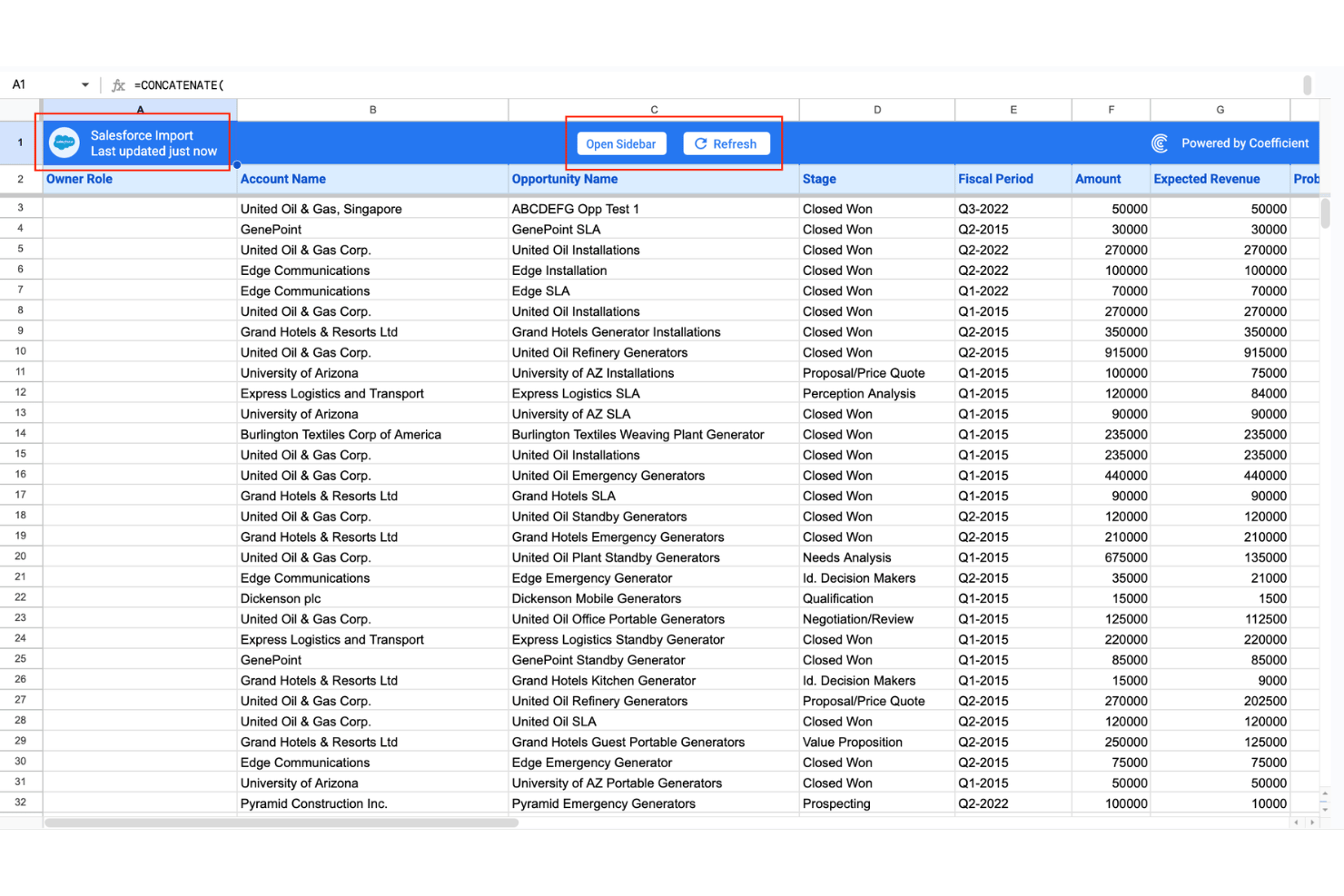 Coefficient screenshot - 10 Best Google Sheets Alternatives in 2026