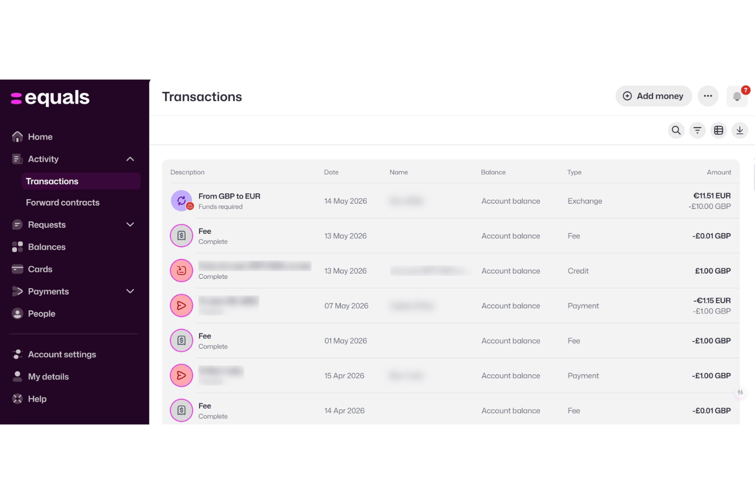 Equals Money screenshot - 10 Best Google Sheets Alternatives in 2026