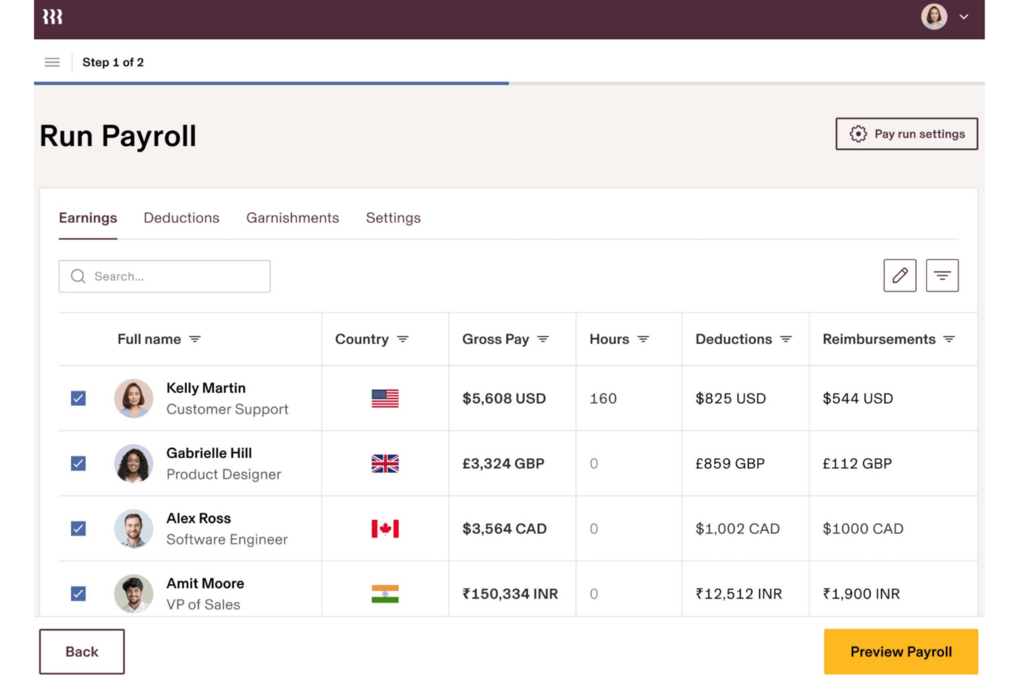 Rippling screenshot - 10 Best Employer of Record Canada in 2026