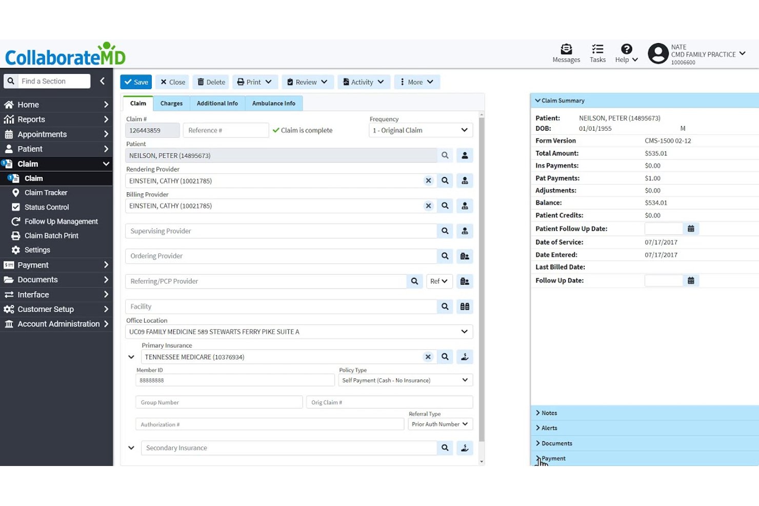 CollaborateMD screenshot - 10 Best Medical Billing Software for Billing Companies in 2026
