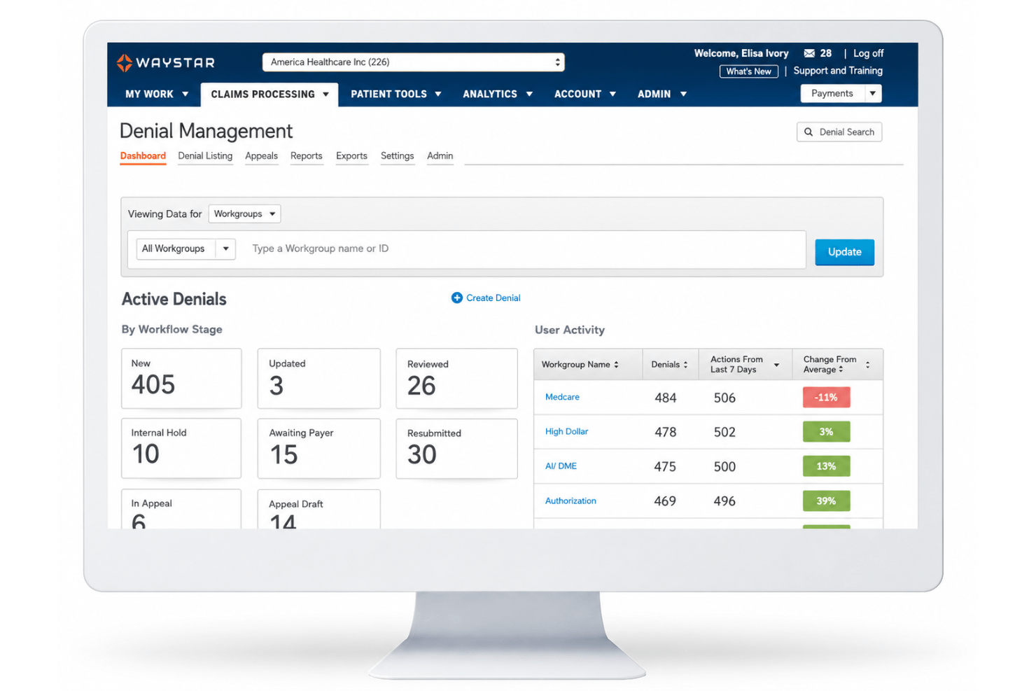 Waystar screenshot - 10 Best Denial Management Software in 2026