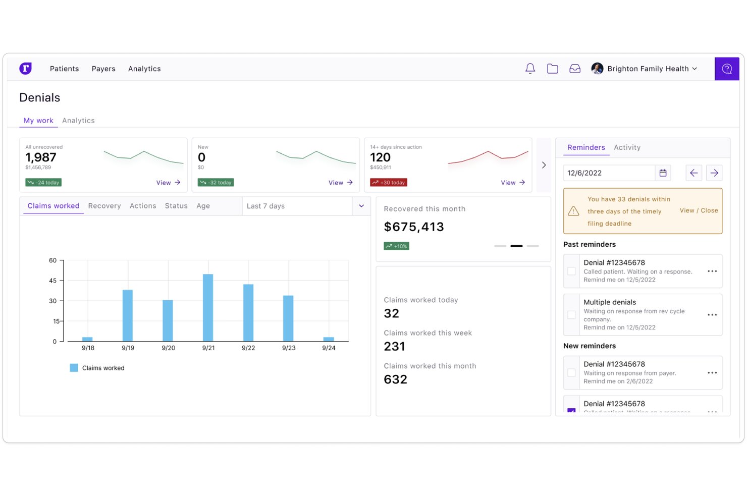 Rivet Health screenshot - 10 Best Denial Management Software in 2026