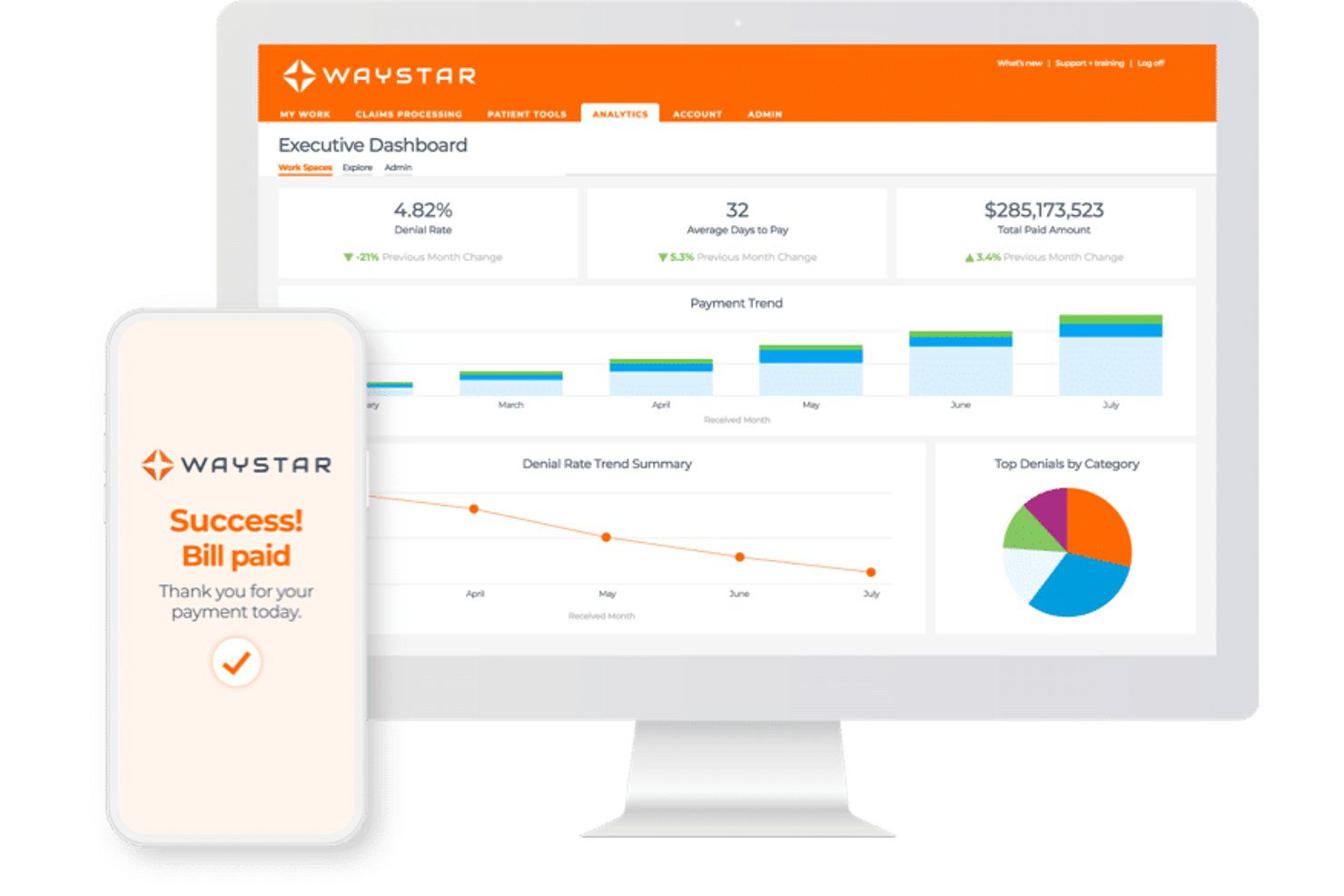 Waystar screenshot - 10 Best Multi Specialty Billing Software in 2026