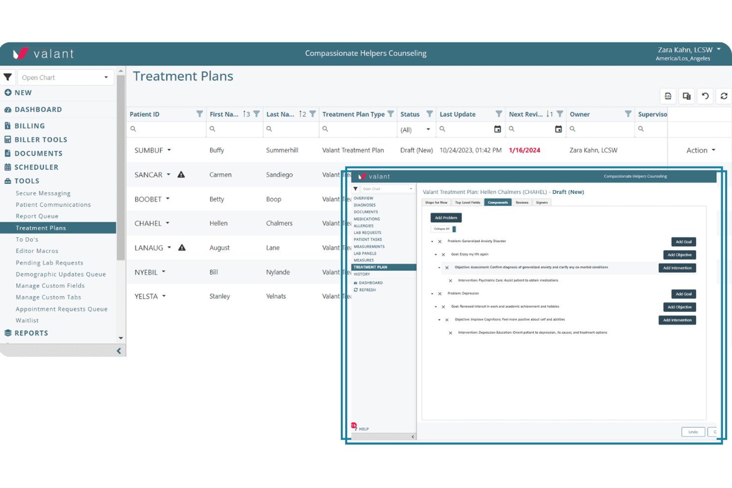 Valant screenshot - 10 Best Psychiatry EHR in 2026