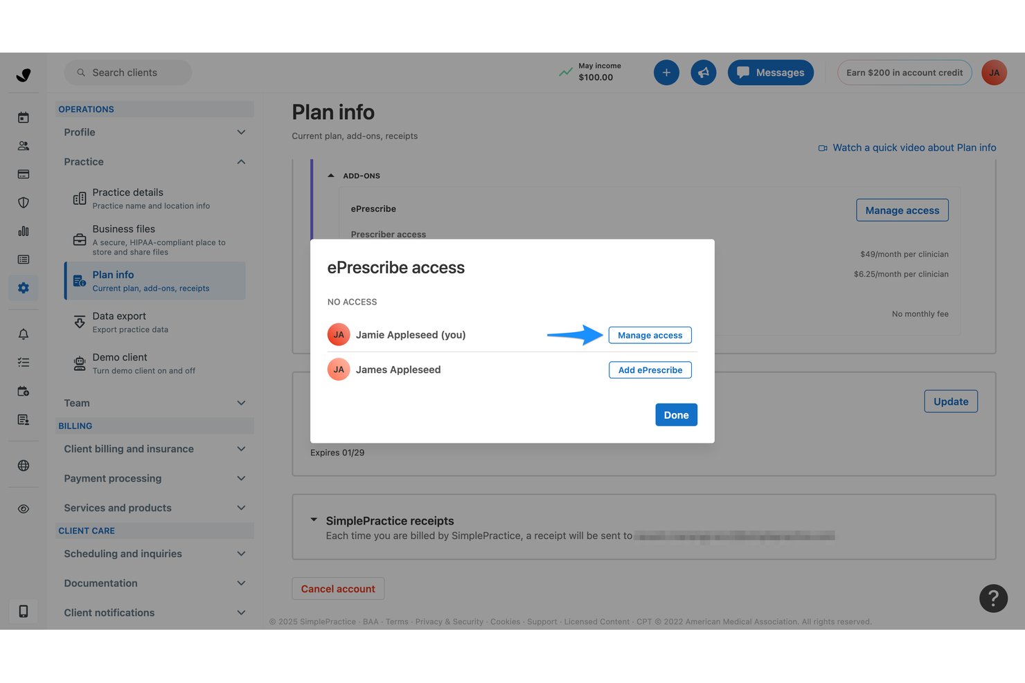 SimplePractice screenshot - 10 Best Psychiatry EHR in 2026