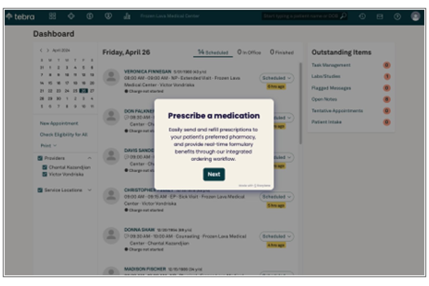 Tebra screenshot - 10 Best Psychiatry EHR in 2026