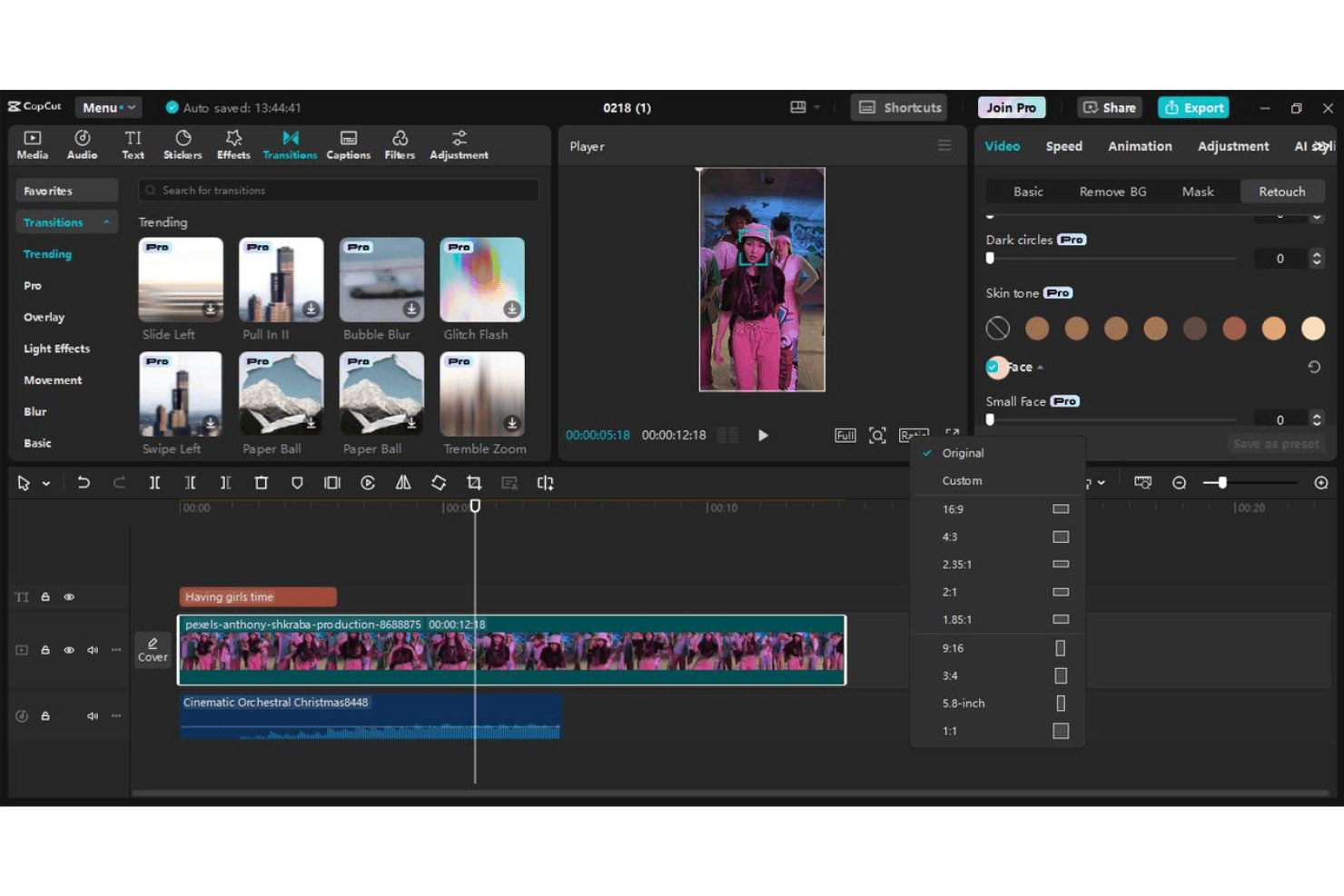 CapCut screenshot - 10 Best Free AI Video Generator for Marketers in 2026