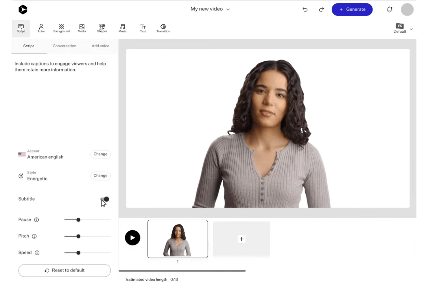 Colossyan screenshot - 10 Best Free AI Video Generator for Marketers in 2026