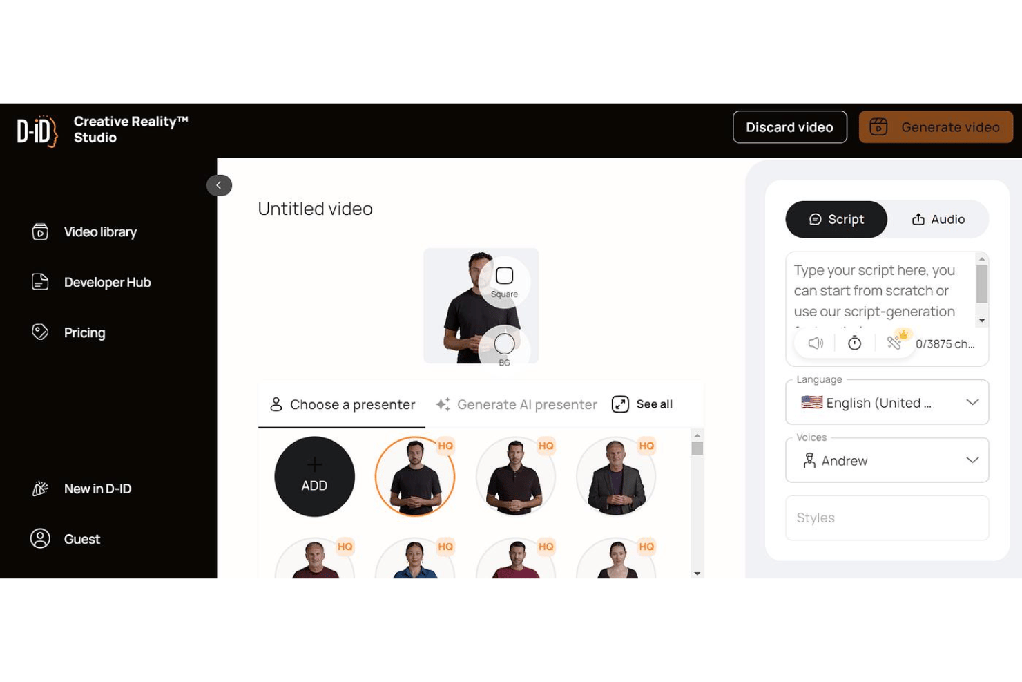 D-ID screenshot - 10 Best Free AI Video Generator for Marketers in 2026