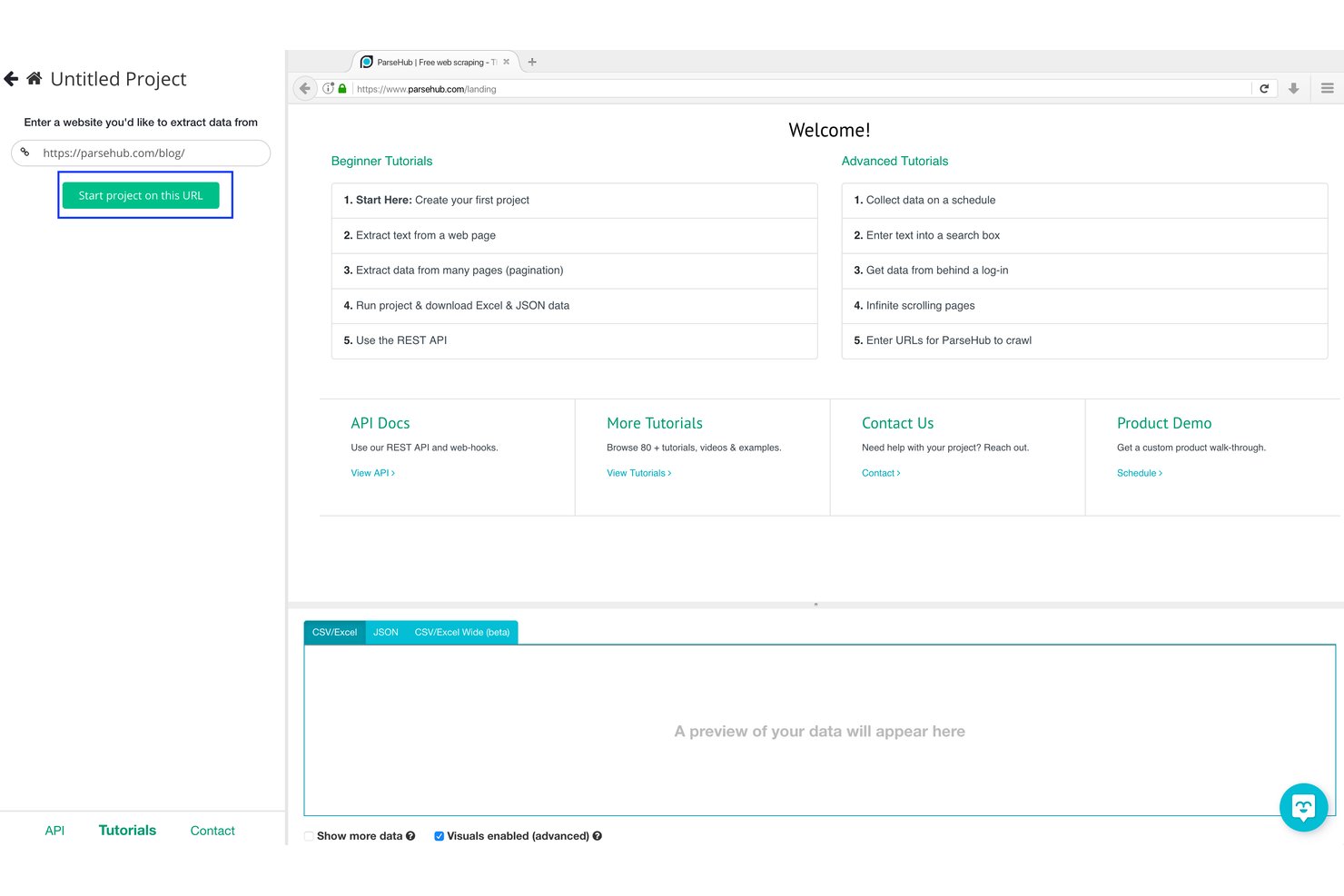 ParseHub screenshot - 10 Best Web Scraping Tools in 2026