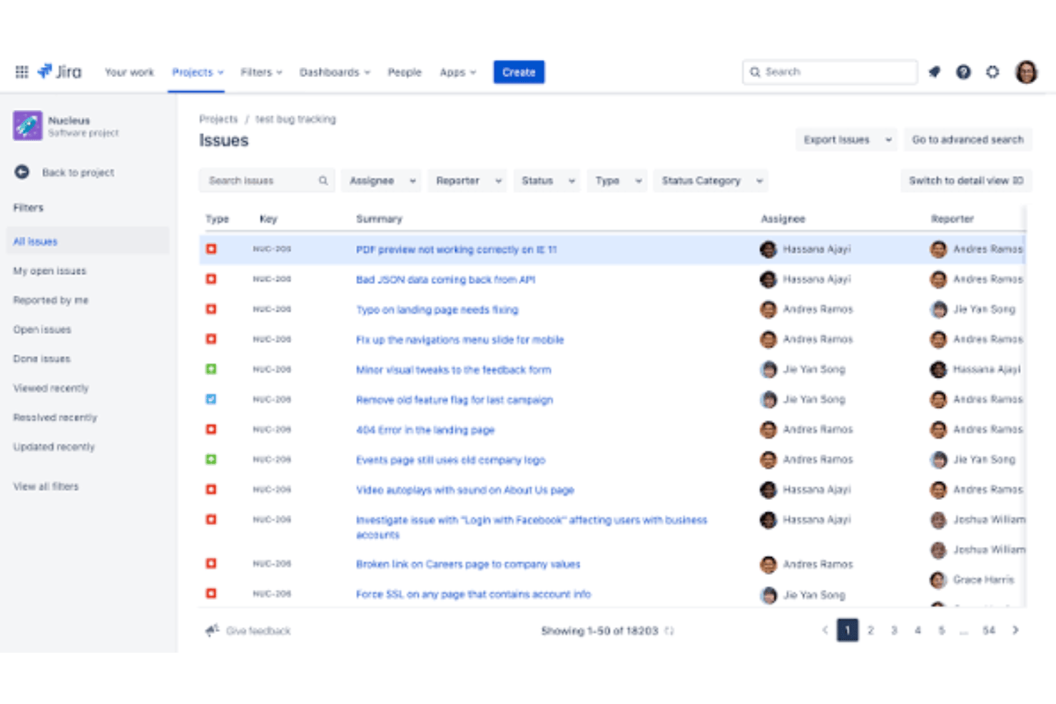 Jira screenshot - 10 Best HIPAA-Compliant Project Management Software in 2026