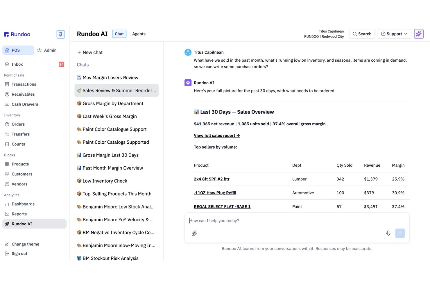 Rundoo screenshot - Die 10 besten POS-Terminals, bewertet &amp; geprüft für 2026
