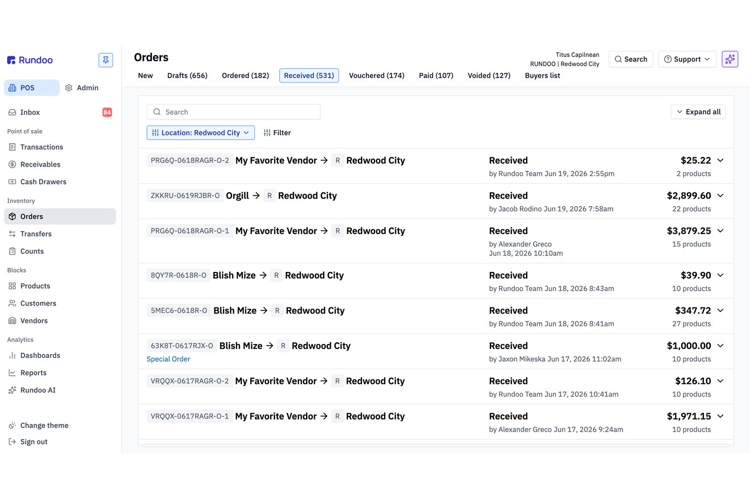 Rundoo screenshot - 10 Best AI Inventory Management Software for 2026