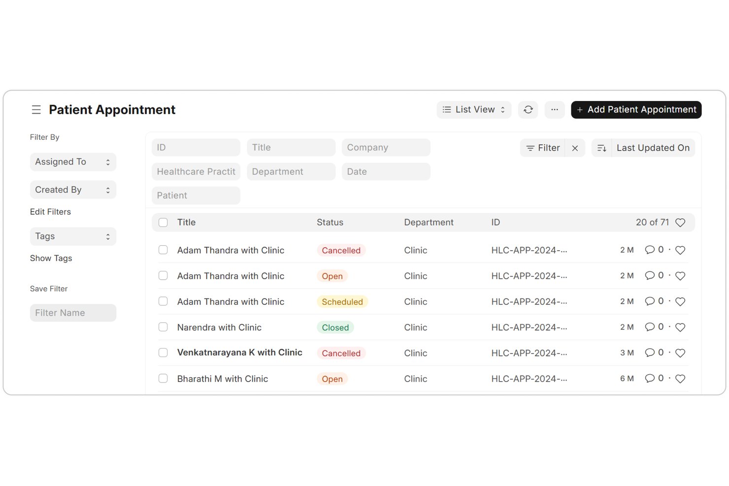 ERPNext screenshot - 10 Best Open Source Healthcare Project Management Software in 2026