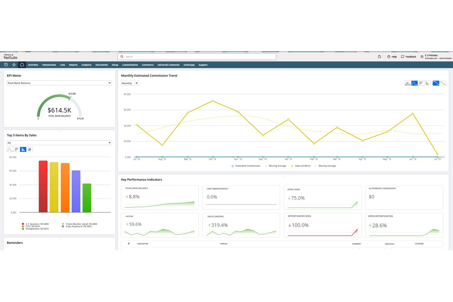 Oracle NetSuite screenshot - 10 meilleures alternatives à SAP en 2026