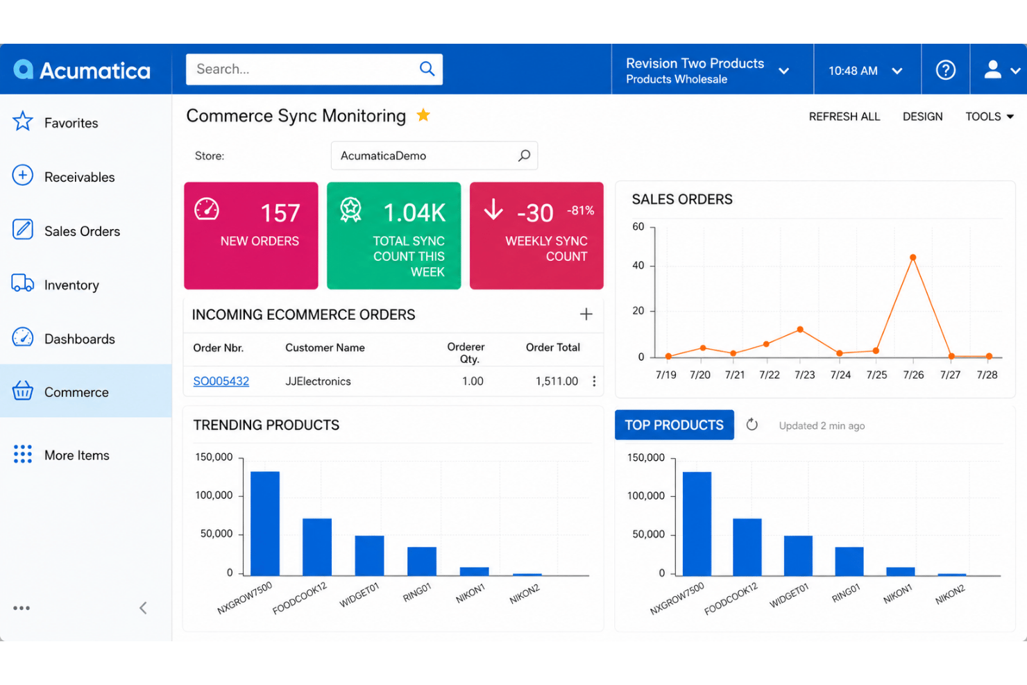 Acumatica Retail Edition screenshot - 10 meilleures alternatives à SAP en 2026