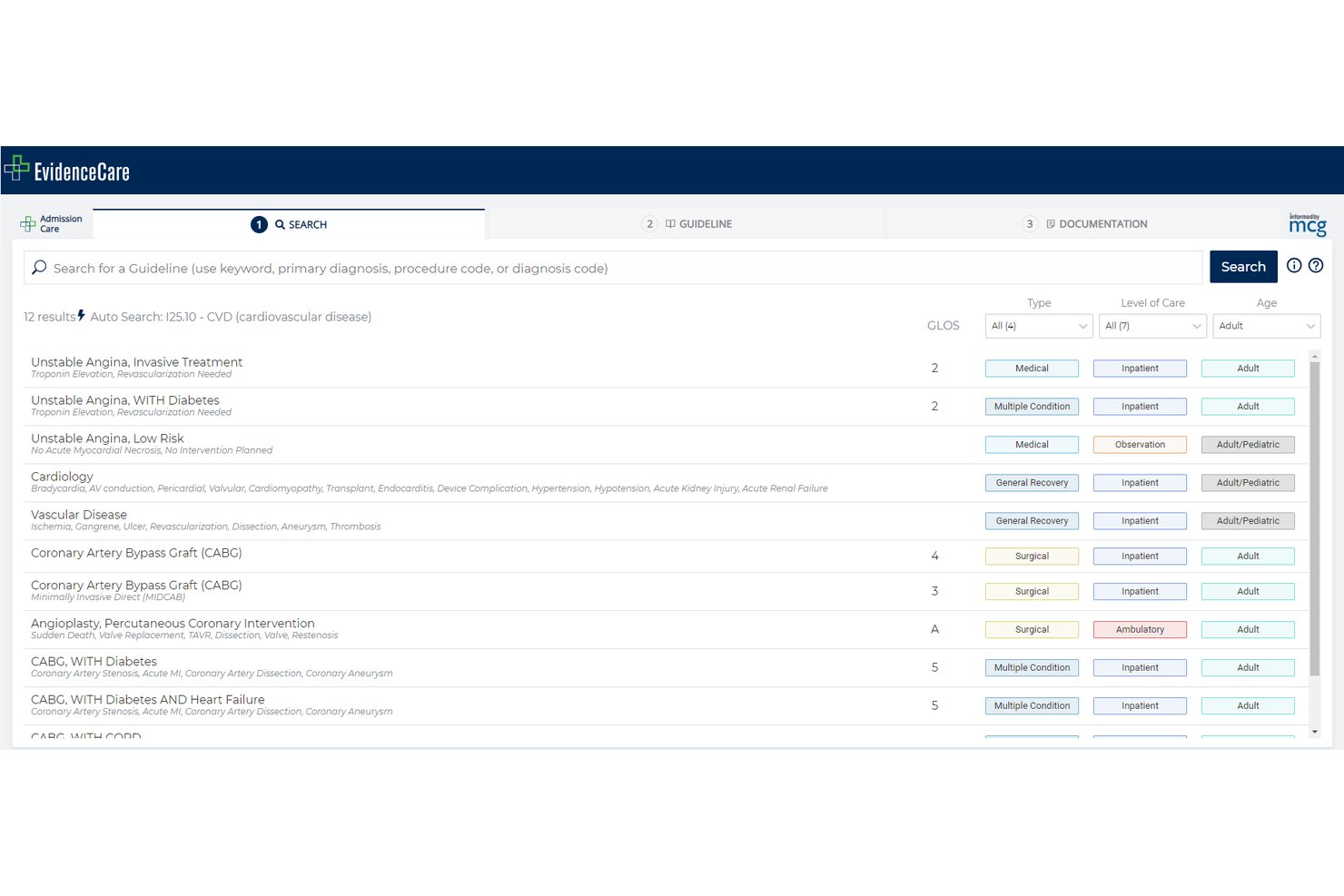 EvidenceCare screenshot - Los 10 mejores programas CDI en 2026