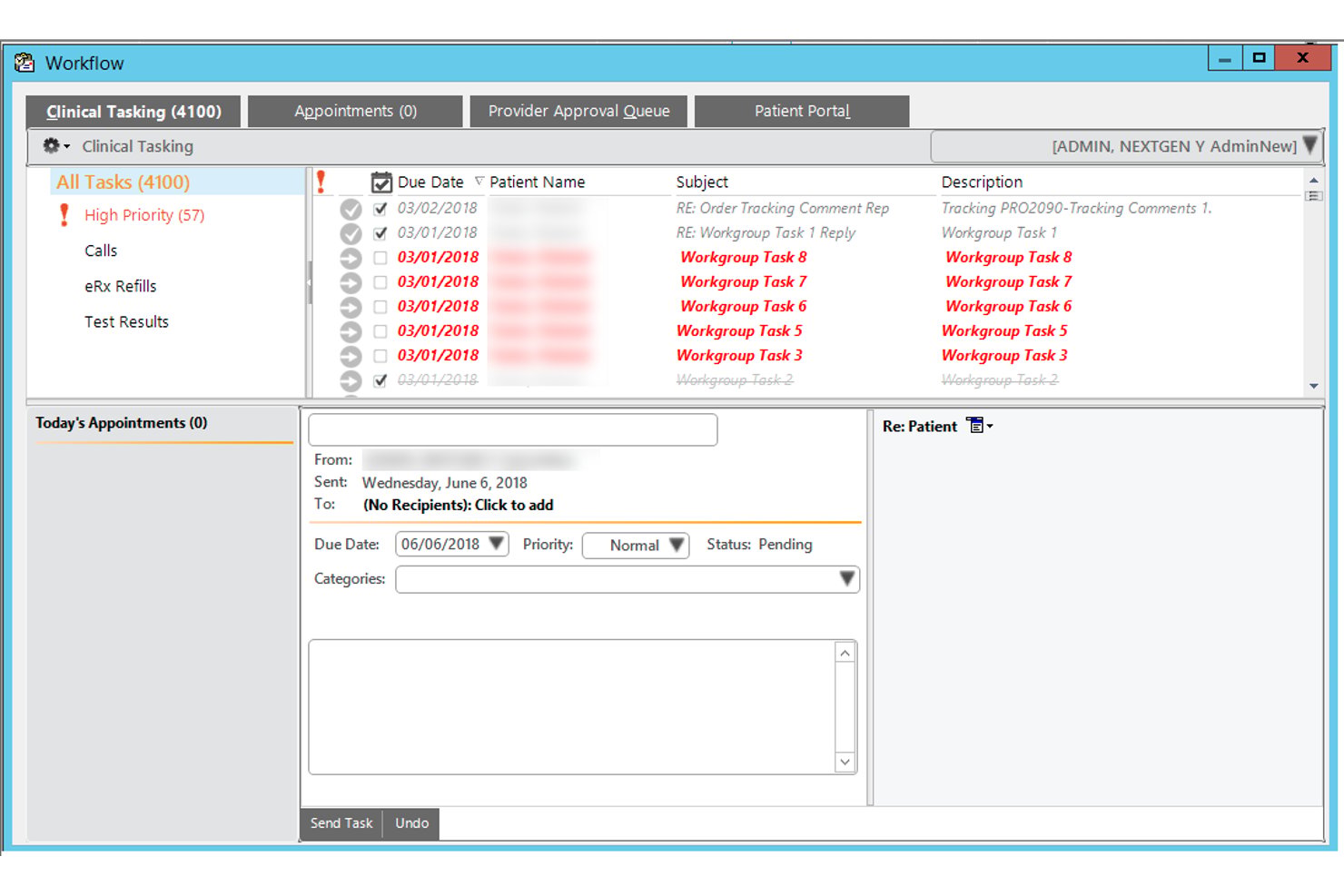NextGen Healthcare screenshot - 10 migliori cartelle cliniche elettroniche per i centri di cure urgenti nel 2026