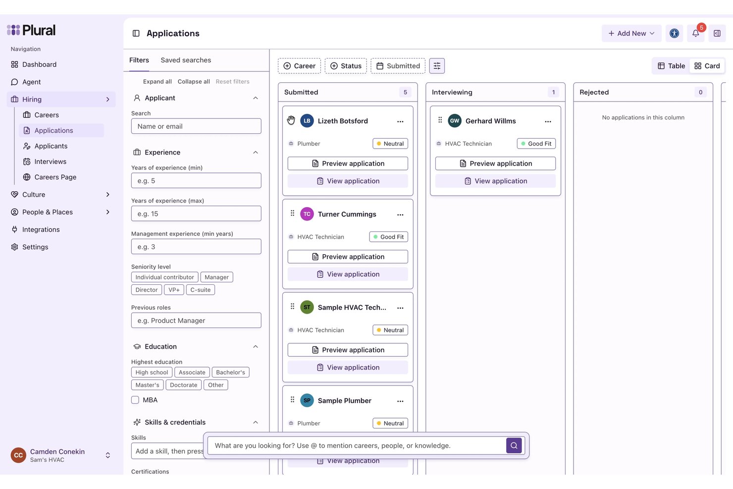 Plural screenshot - 10 Best ATS For Small Businesses In 2026