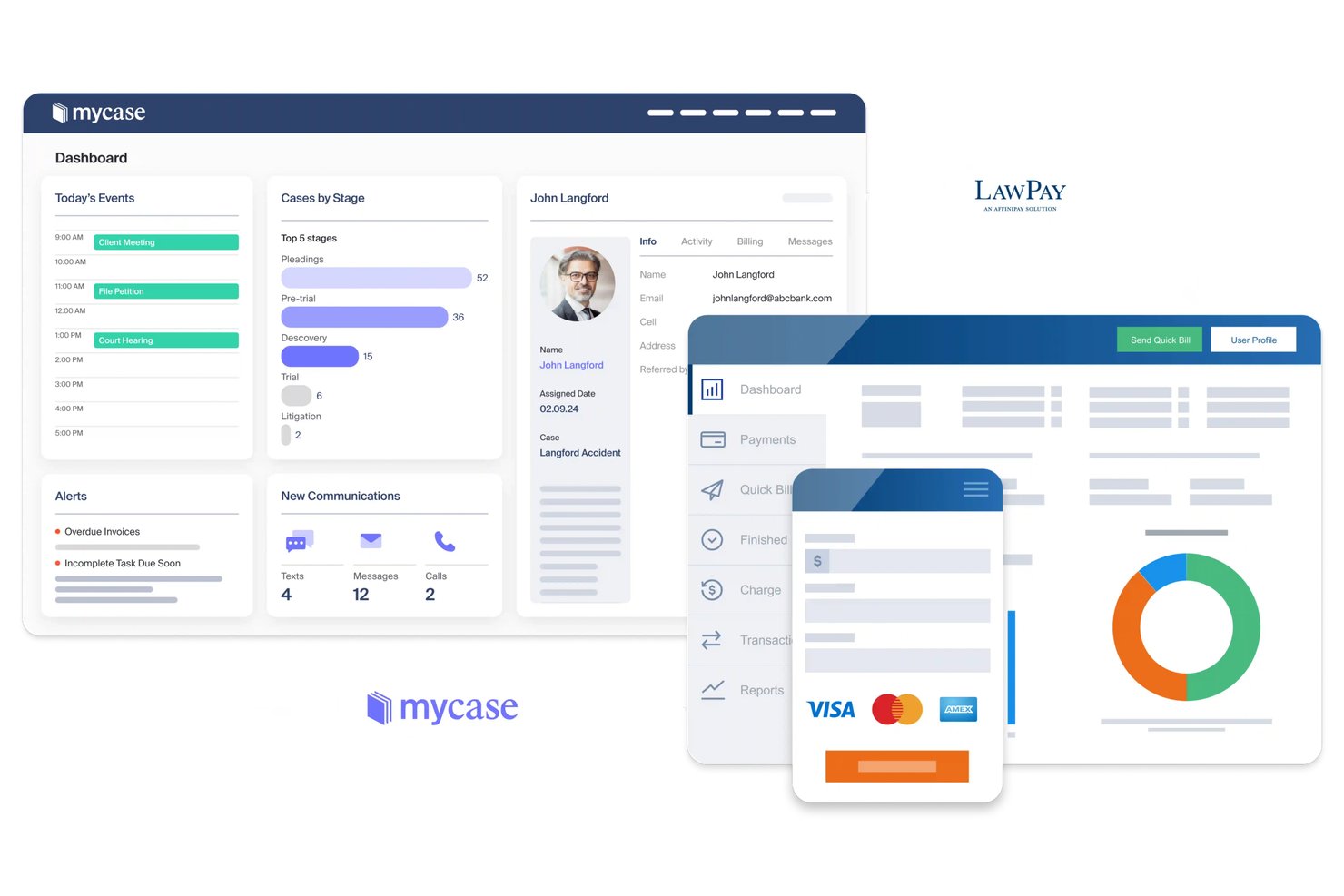 MyCase screenshot - Die 10 besten Softwarelösungen für das juristische Fallmanagement für kleine Kanzleien im Jahr 2026