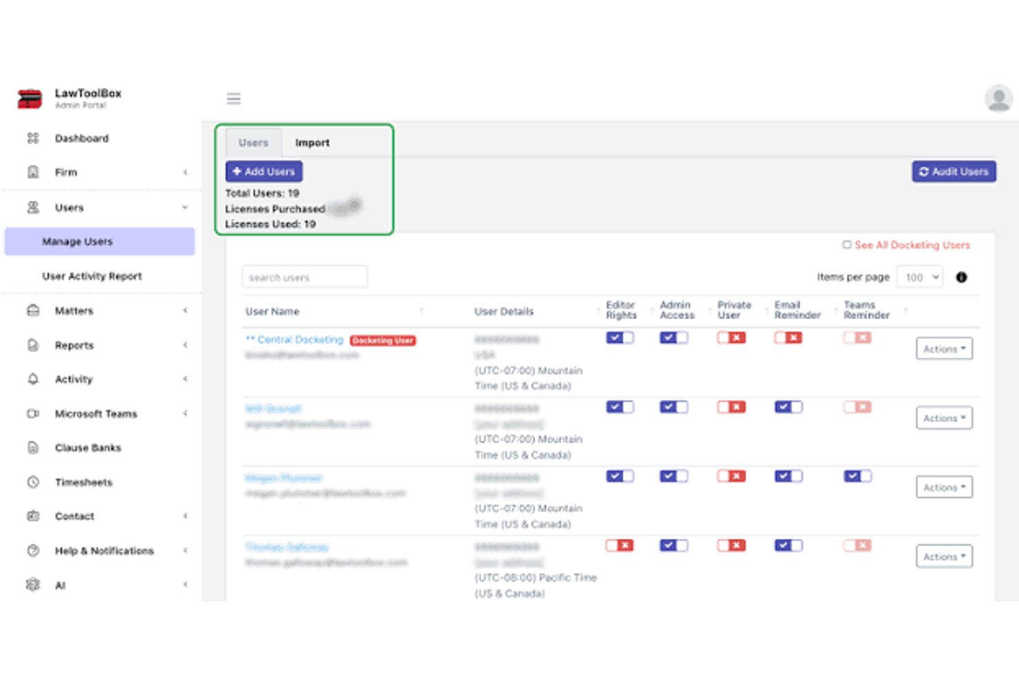 LawToolBox screenshot - Die 10 besten kostenlosen juristischen Kalender-Softwares 2026