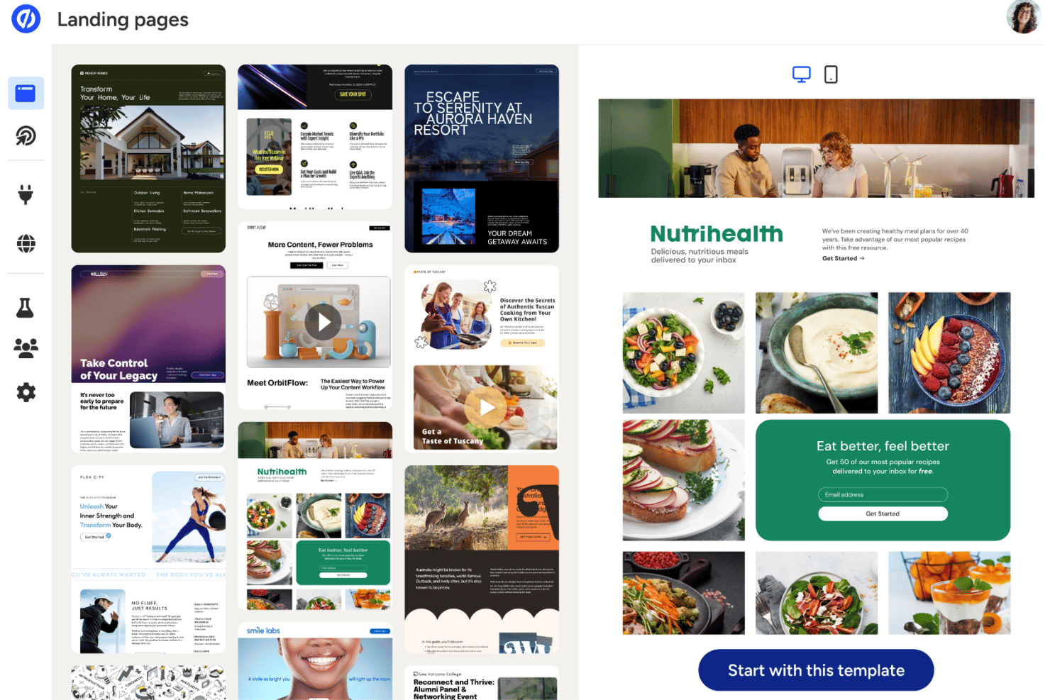 Unbounce screenshot - 10 Meilleurs Créateurs de Sites Web IA en 2026