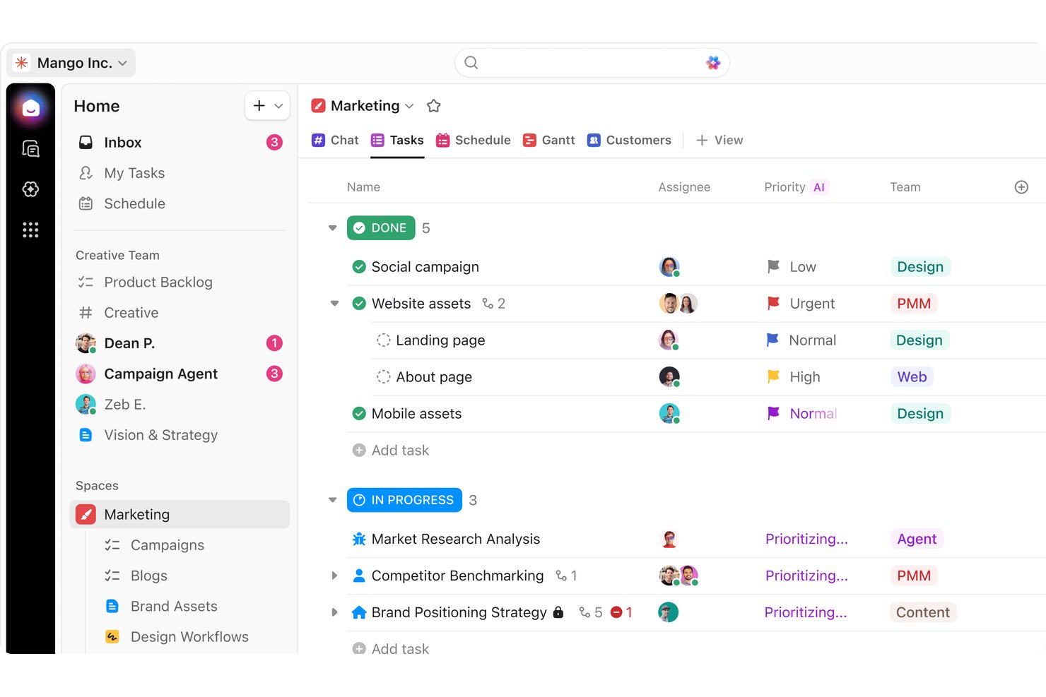 ClickUp screenshot - 10 Best Flowlu Alternatives in 2026