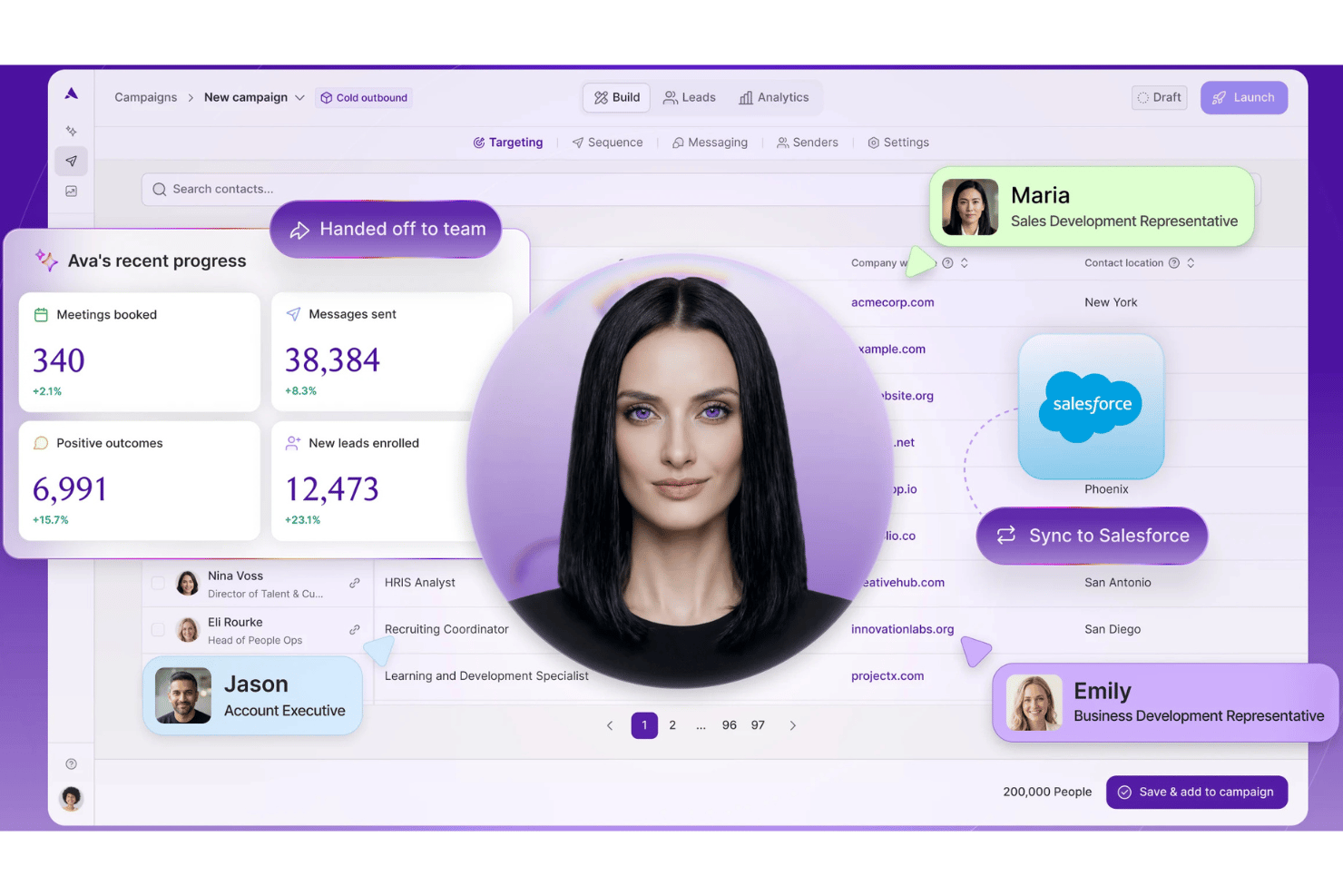Artisan screenshot - Los 10 mejores agentes de ventas con IA en 2026