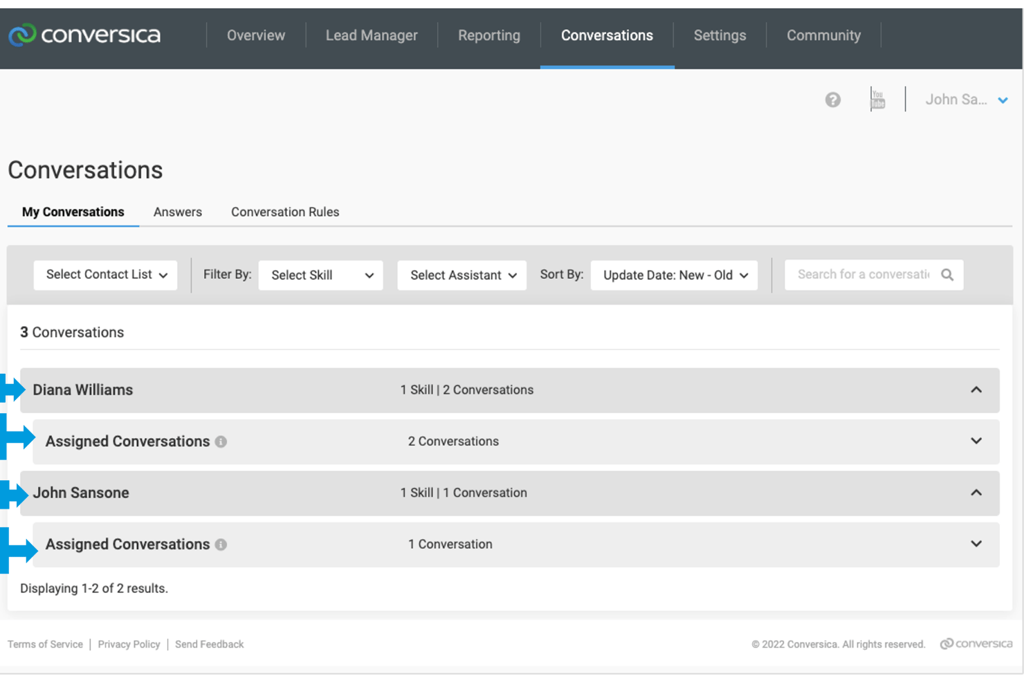 Conversica screenshot - Los 10 mejores agentes de ventas con IA en 2026