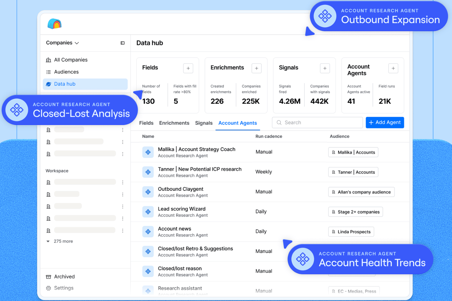 Clay screenshot - Los 10 mejores agentes de ventas con IA en 2026