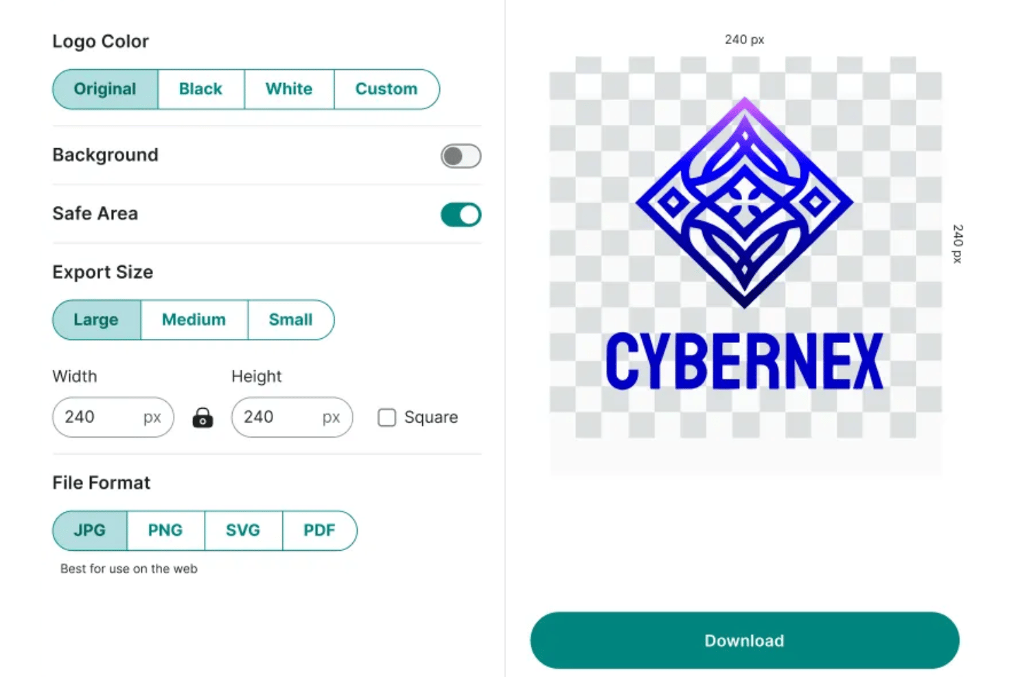 Zoviz screenshot - 10 mejores generadores de logotipos con IA en 2026