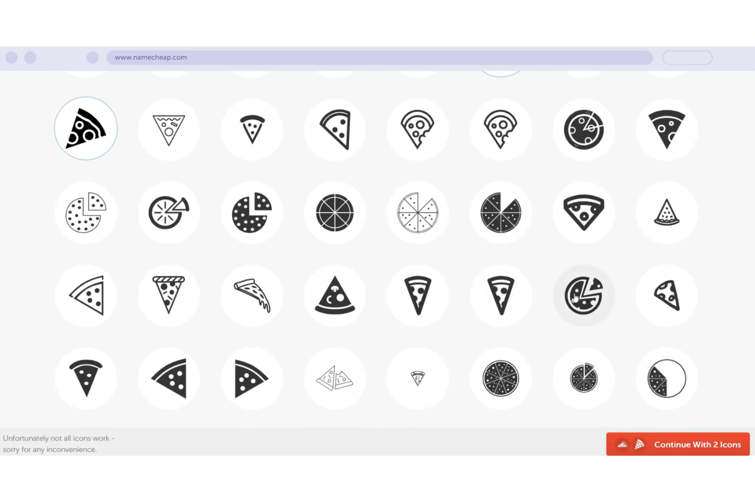 namecheap screenshot - 10 mejores generadores de logotipos con IA en 2026