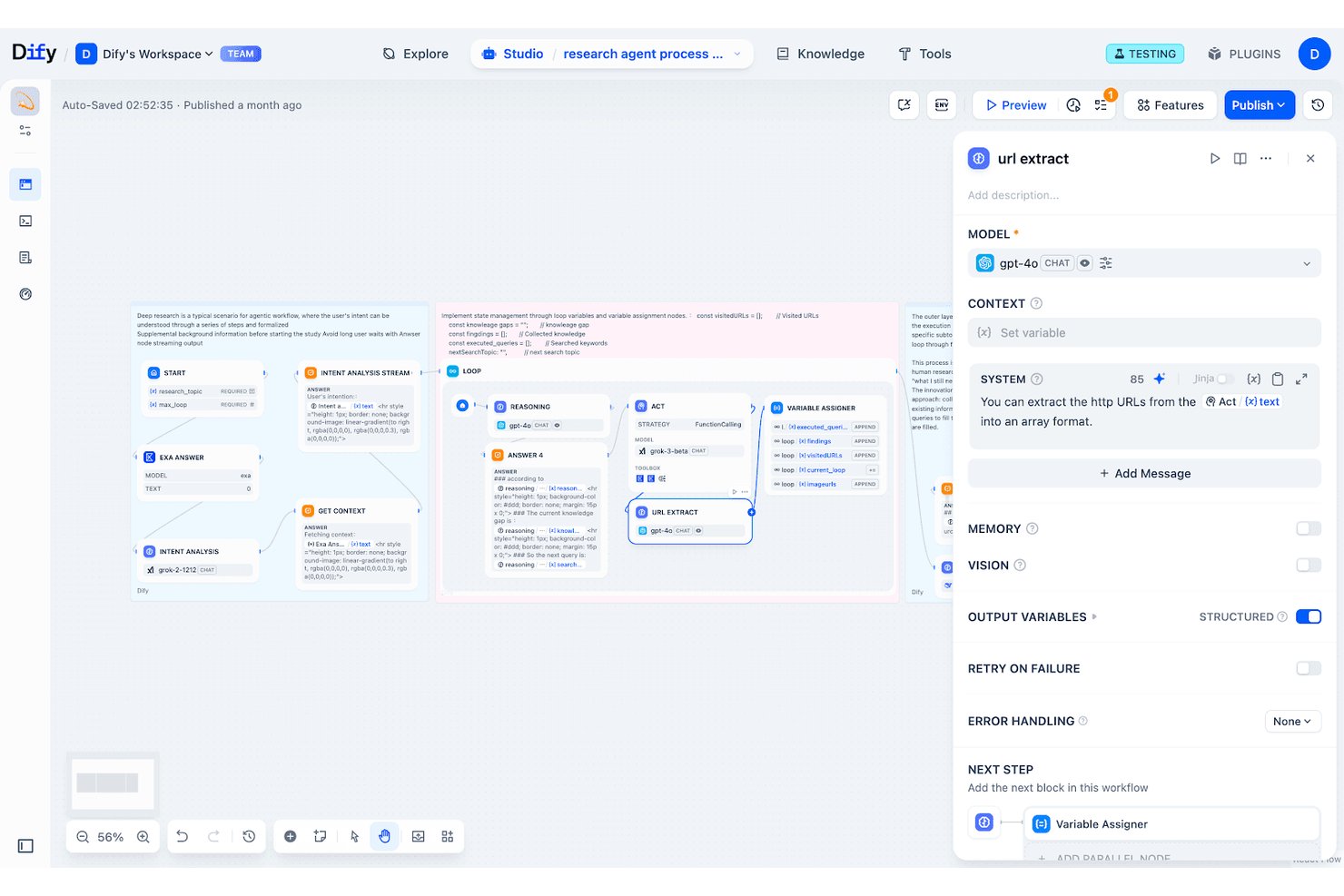 Dify screenshot - 10 Best AI Agent Builder in 2026