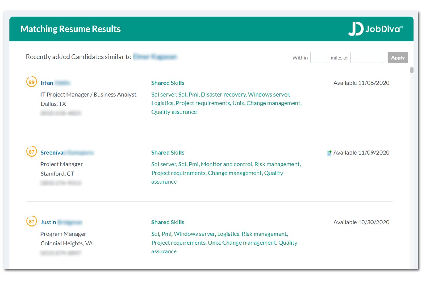 JobDiva screenshot - 10 Best Bullhorn Alternatives in 2026