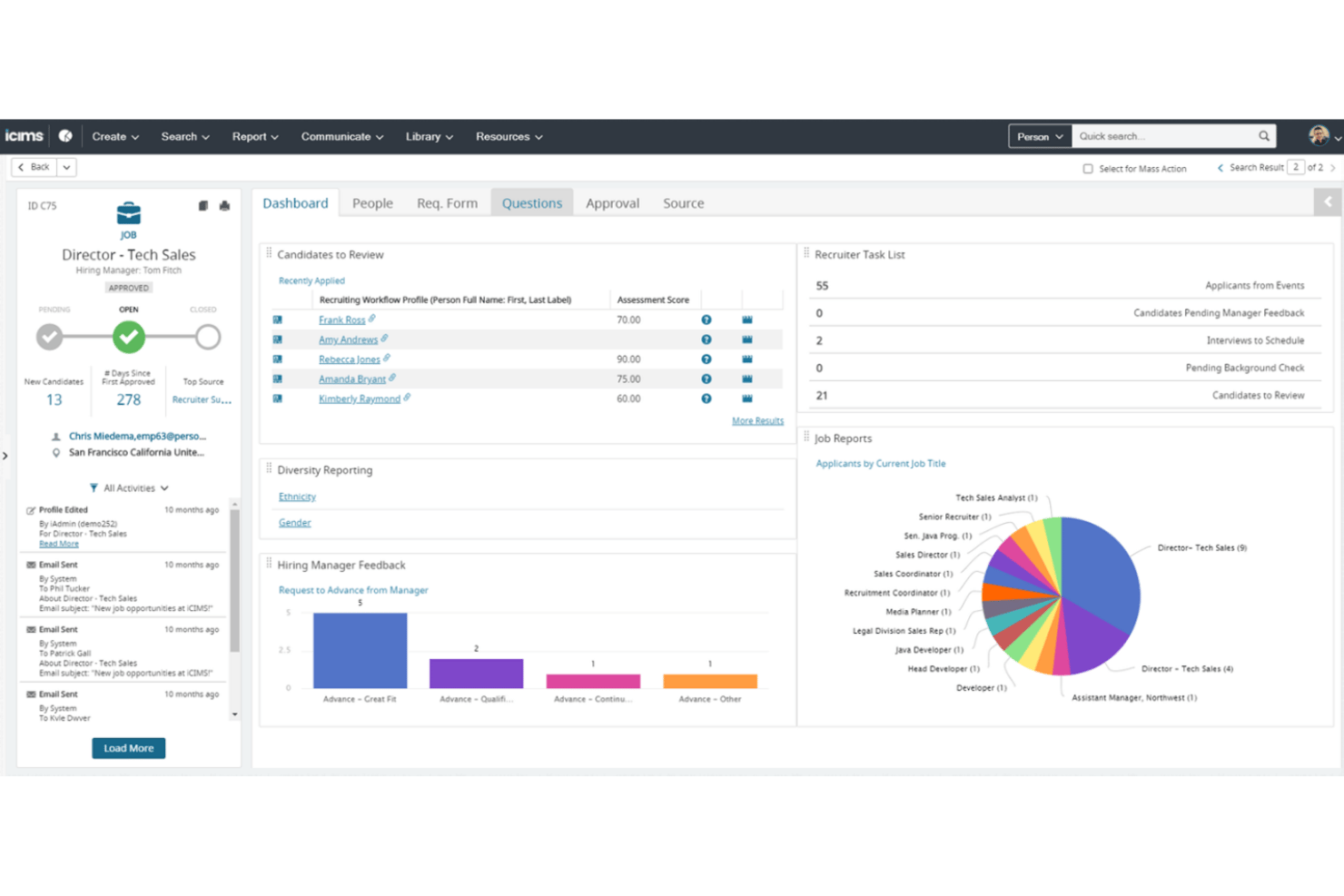 iCIMS screenshot - 10 Best Ceipal ATS Alternatives in 2026