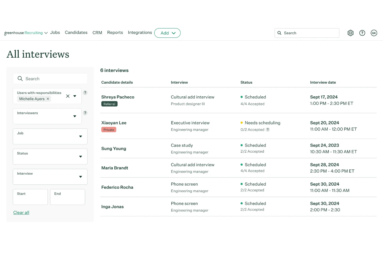 Greenhouse screenshot - Le 10 migliori alternative a Teamtailor nel 2026