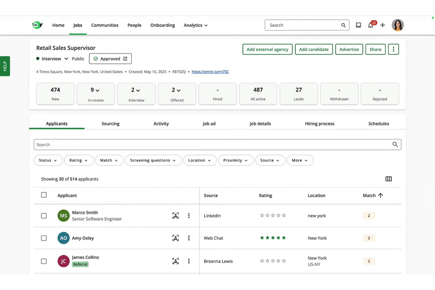 SmartRecruiters screenshot - 10 meilleures alternatives à Teamtailor en 2026
