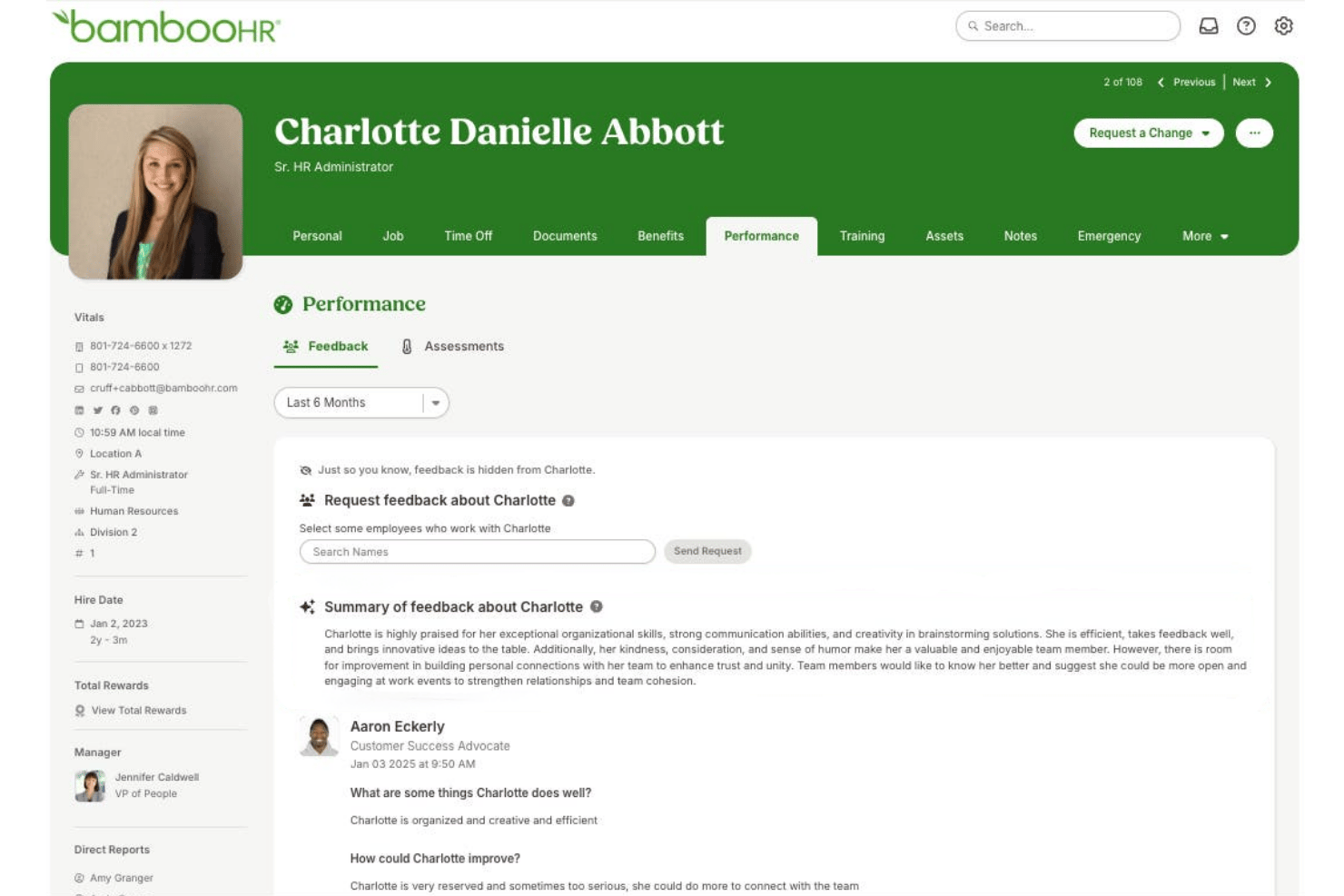 BambooHR® screenshot - 10 meilleures alternatives à Teamtailor en 2026