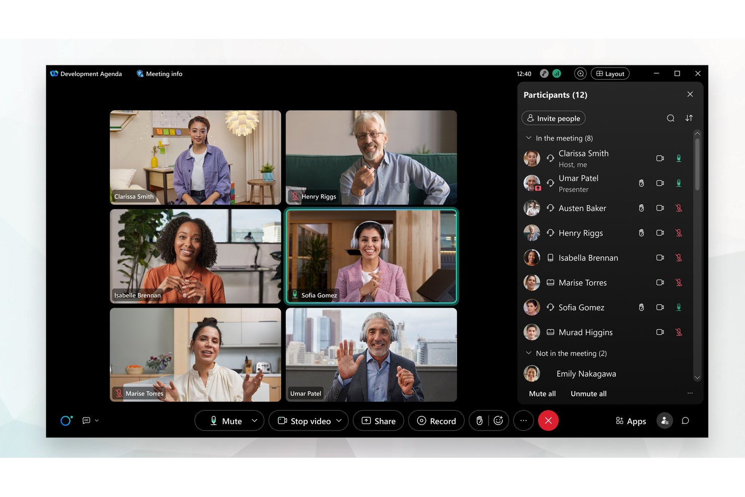 Webex screenshot - 10 migliori alternative ad Adobe Connect nel 2026