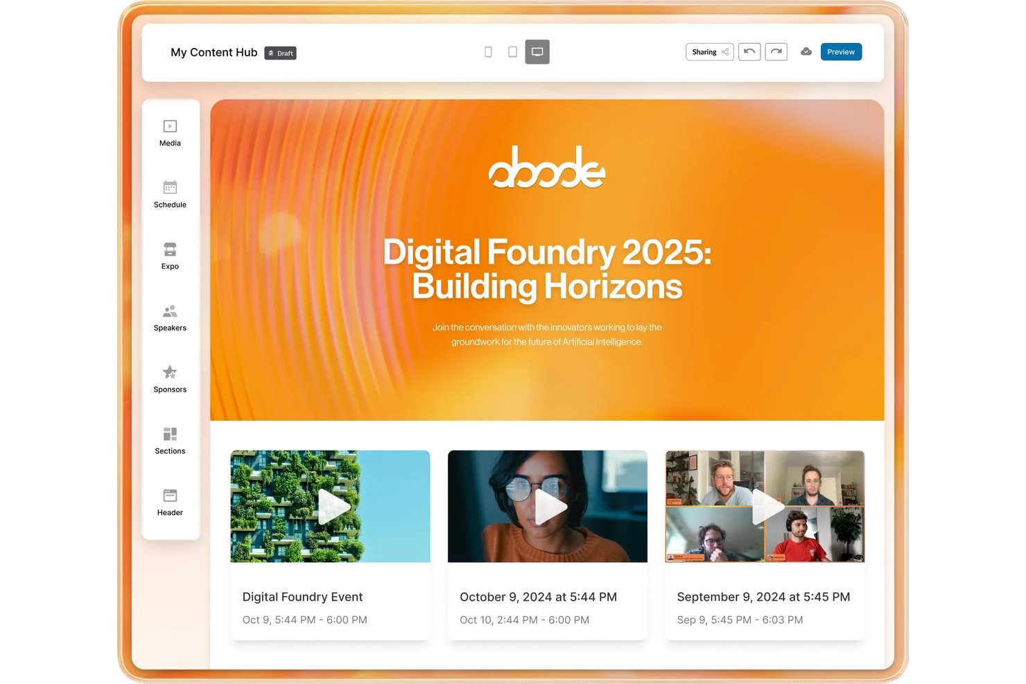 RingCentral Events screenshot - 10 migliori alternative ad Adobe Connect nel 2026