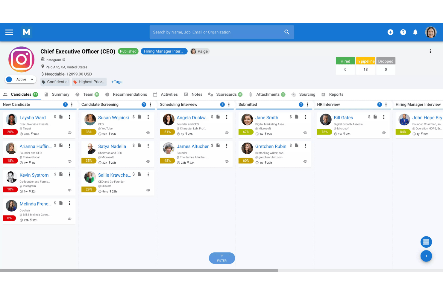 Manatal screenshot - 10 mejores alternativas a Recruitee en 2026