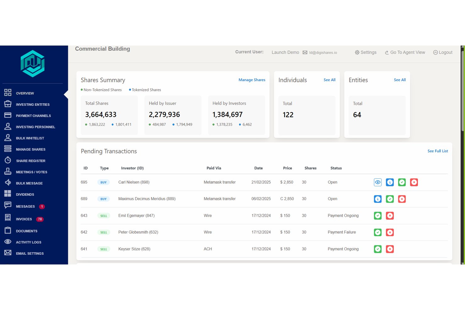 DigiShares screenshot - Le 10 migliori piattaforme di tokenizzazione degli asset nel 2026