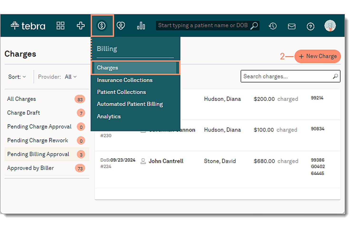 Tebra screenshot - 10 Beste Multi-Fachbereich-Abrechnungssoftware in 2026
