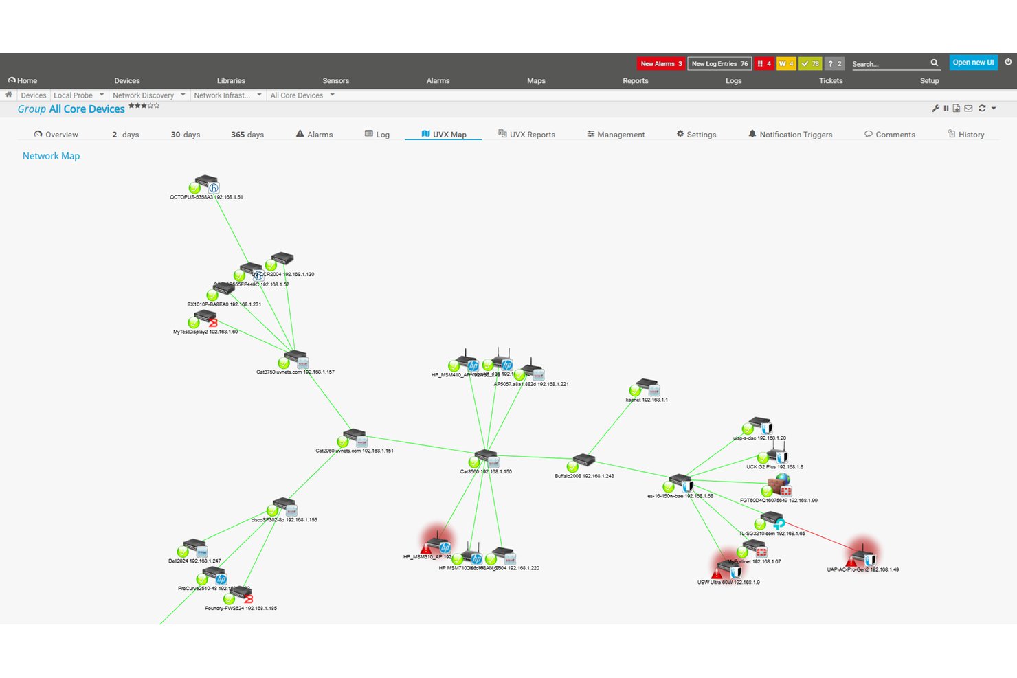 Paessler PRTG screenshot - 10 Mejores Herramientas de Mapeo de Redes Analizadas en 2026