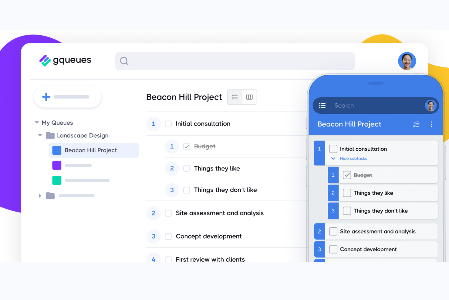 GQueues screenshot - I 10 migliori software per la gestione delle attività di team recensiti nel 2026