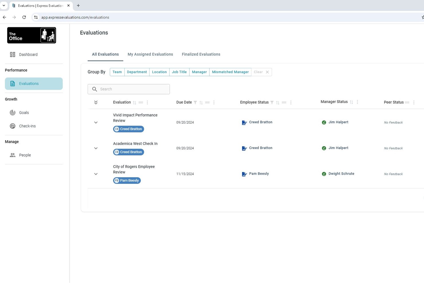 Express Evaluations screenshot - 10 Meilleurs Logiciels d’Expérience Employé de 2026
