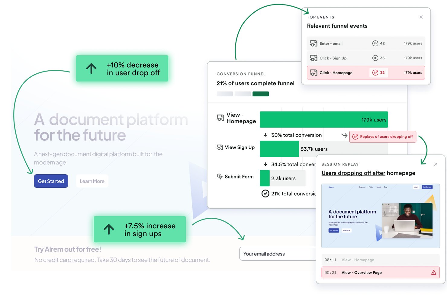 Heap screenshot - 10 meilleures alternatives à Google Analytics en 2026