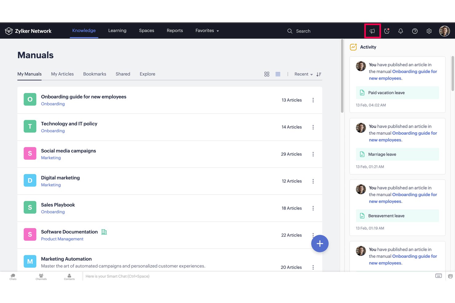 Zoho Learn screenshot - 10 Best Guru Alternatives in 2026