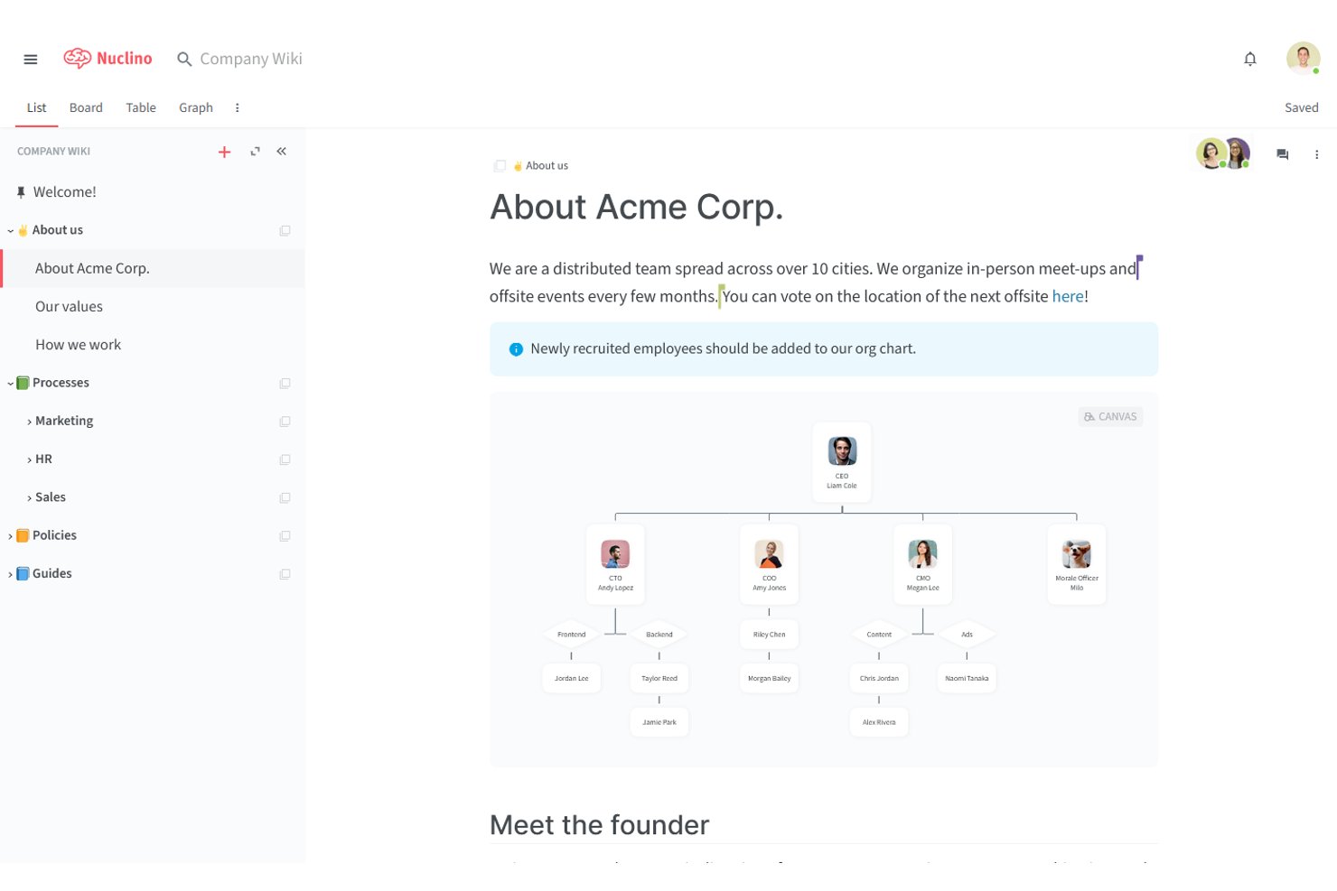 Nuclino screenshot - 10 Best Guru Alternatives in 2026